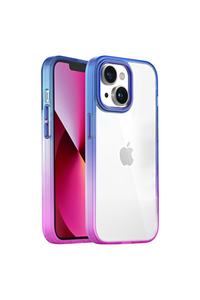 Buff Labs Buff iPhone 13 Air Bumper Rainbow Kılıf Pink Blue