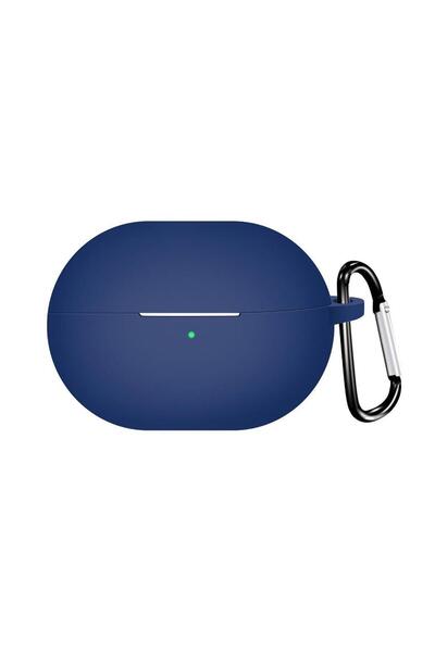 Microsonic Huawei FreeBuds Pro 4 Kılıf Askılı Mat Silikon Lacivert