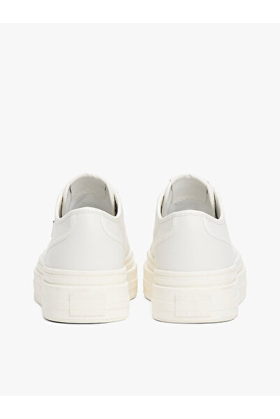 Tommy Hilfiger Kadın Bağcıklı Marka Logolu Spor Stil Beyaz Sneaker EN0EN02714-YBL