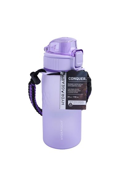 Hydragear زجاجة مياه كونكر قابلة لإعادة الاستخدام مع حزام حمل 740 مل