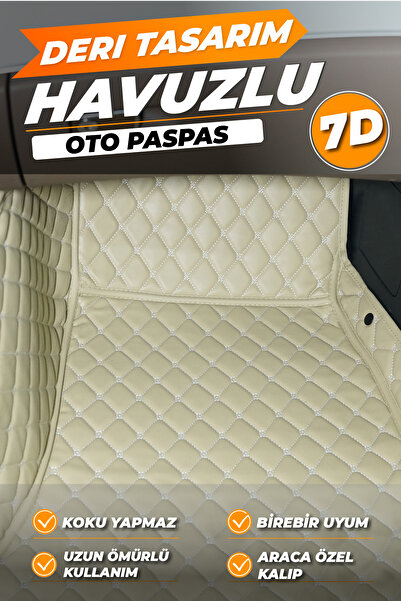 stiloto BMW E90  (2006-2013) UYUMLU DERİ 7D HAVUZLU TAM SET OTO PASPAS