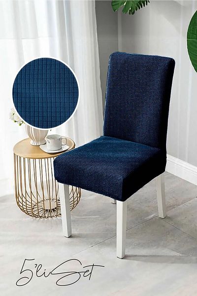 Tor Store Set de 5 huse pentru scaune, lycra, elastic, antiderapant, pentru scaune și huse decorative