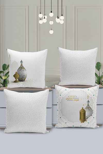 Filamente Set de huse de pernă cu model special Ramadan din 4 piese - imprimate digital pe două fețe