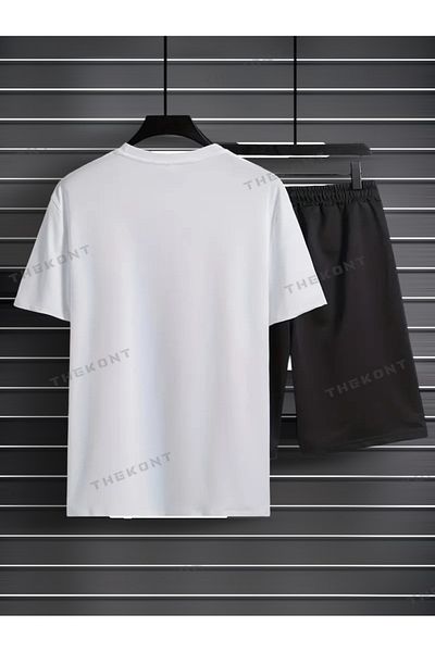 THEKONT Unisex Printed 01 Short-Tshirt Set