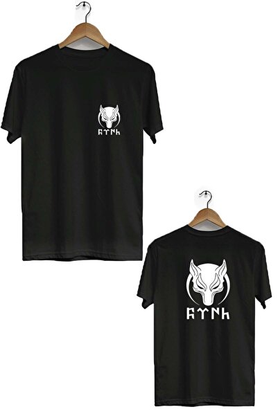 donamod Tricou cu mânecă scurtă cu mânecă scurtă cu imprimeu în față și în sp...