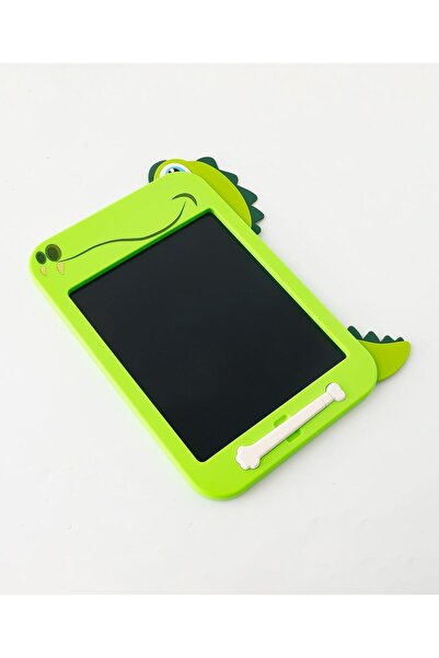 Fab N Funky Crocodile Color LCD Handwriting Board, Easy Note Taking, Lockable Content,Lightweight, 3 Years+Green