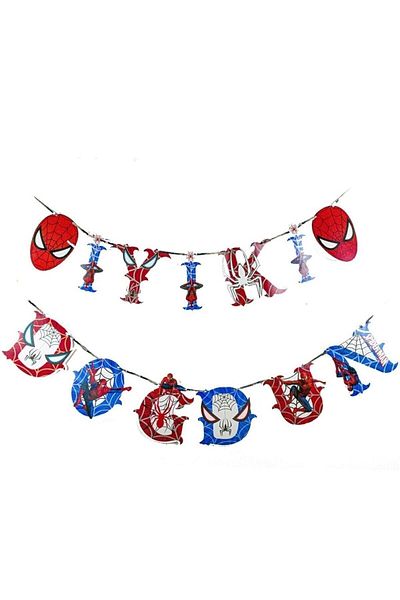 party mix Πανό με γραμμένο Spider-Man Καλή ημέρα γενεθλίων |   Spiderman Birthday Concept Ευτυχισμένος γενέθλιας Spider