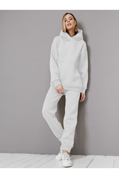 CMZ COLLECTİON Γυναικείο σετ φόρμας με ψηλή μέση και ελαστικά μανίκια σε μεγά...