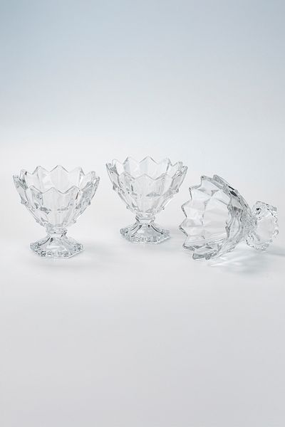Glass In Love Set of 3 Footed Glass Ice Cream and Dessert Bowls – 260 ml