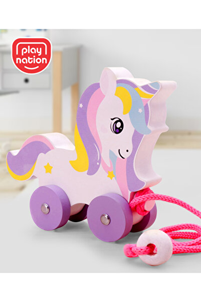 PlayNation لعبة يونيكورن مونتيسوري الخشبية متعددة الألوان من بلاي نيشن، تنمي ...