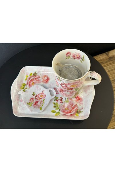 Mondecor MUG SÜZGEÇLİ4 PARÇA PORSELEN KUPA SETİ