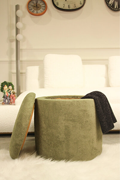 EW Concept Handmade Sandıklı Silindir Puf Koltuk