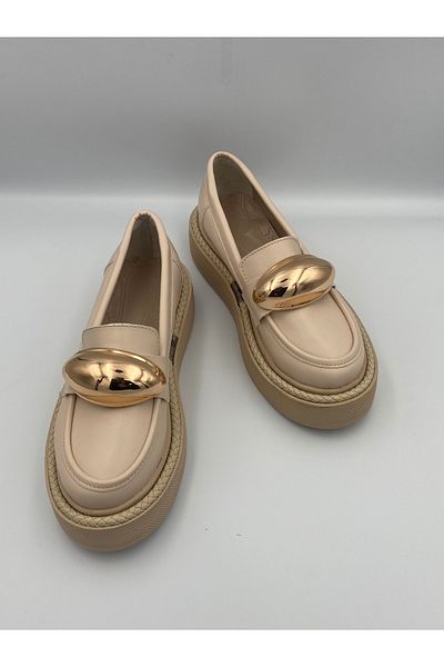 Ömer Ediz Shoes Γυναικείο Loafer με λεπτομέρεια αξεσουάρ ARYA με ψηλή σόλα