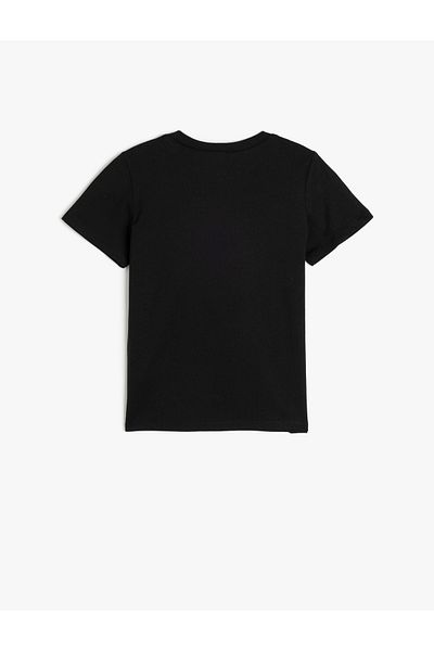 Koton Tricou Slogan Imprimat mânecă scurtă Decolteu Crew Bumbac