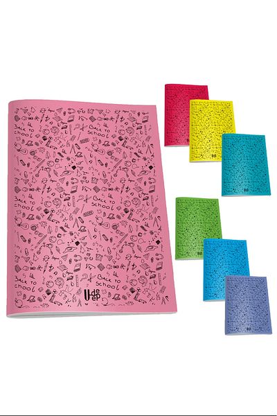 Umut U-Deep A5 Pp Cover Notebook 40 Sheets Checkered 12 Pack