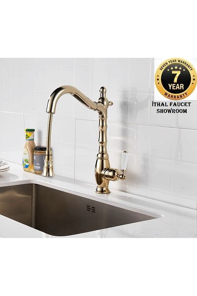 OEM New Model Country Design - Kitchen Sink Faucet with Gold Fountain and Spiral, Imported