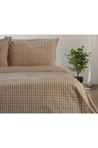 Özdilek Modern Line Özdilek Double Blanket Set - Pramit Beige (220X240)
