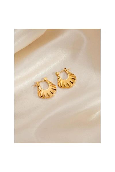 Pelin Aksesuar Gold Steel Vintage Earrings