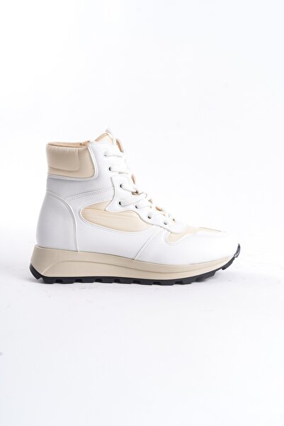 Modabuymus Misref Білий кремовий спортивний взуття Повсякденні легкі черевики на блискавці