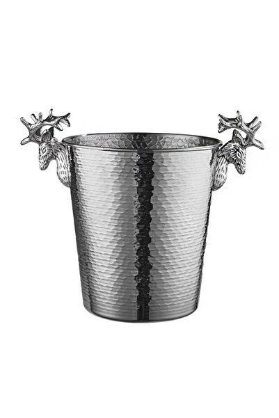 Weather Forecast Çelik Şampanya Kovası 5 L Tek Cidarlı Kulplu Lüks Buz Kovası...