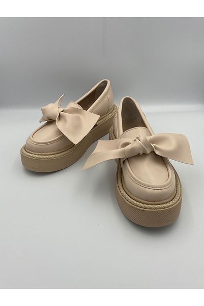 Ömer Ediz Shoes Γυναικείο Loafer RUBY Φιόγκος Λεπτομερής Σόλα 3 cm