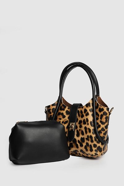 La La'Graccio Paris Geantă de mână Beca pentru femei La'Graccio Paris cu model leopard