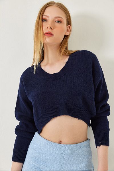 Bianco Lucci Women's Crop Knitwear Sweater 20246925
