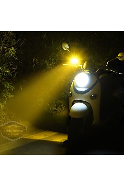APEXİ Baykuş Sis Farı Çift Renk Sarı-Beyaz Araç Motosiklet Off Road Led 50W Metal Çalışma Lambası 1 Adet