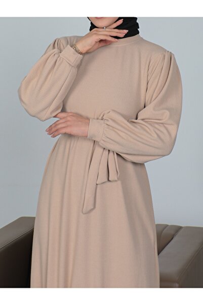 Modamorfo Φόρεμα με ριμπ ζωνό με μερική φούστα