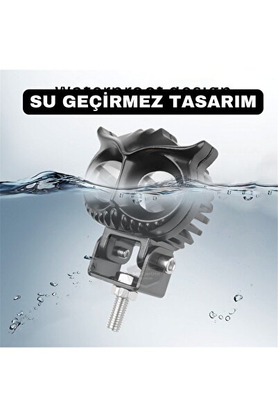 APEXİ Baykuş Sis Farı Çift Renk Sarı-Beyaz Araç Motosiklet Off Road Led 50W Metal Çalışma Lambası 1 Adet