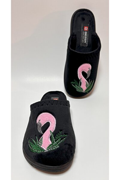 GEZER PELİKAN DETAYLI KADİFE KADIN KIŞLIK EV TERLİĞİ