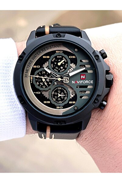Naviforce Deri Kordon Iç Fonksiyonları Aktif 3 Atm Suya Dayanıklı Erkek Kol Saati E.nvf.k.9110as