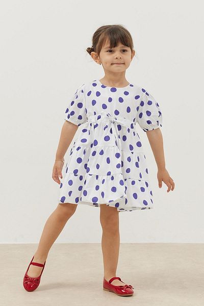 Fahhar Kids Rochie albastră cu buline