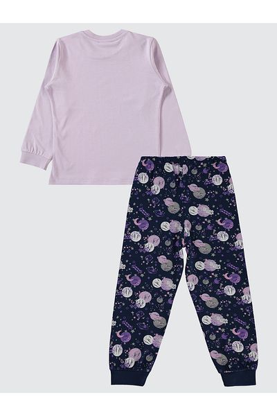 Civil Girls Gentle Lavender Pajamas Set for 6-9 Years Old Girls