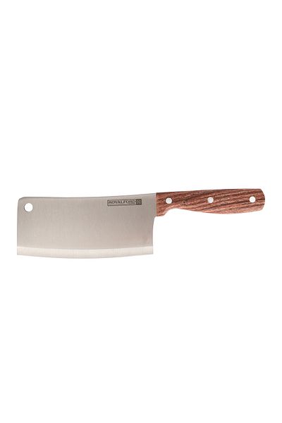 ROYALFORD RF9664 6" Cleaver Knife with Wooden Handle 2.0mm