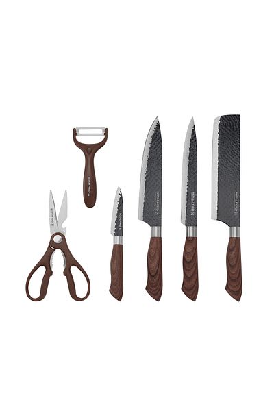 ROYALFORD 6pcs Kitchen Knife Set | with Non-Stick Coating | RF10462