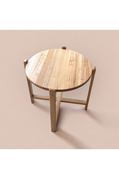 Sienta Home Dekoratif Doğal Ahşap Demonte Duru Orta Sehpa Naturel