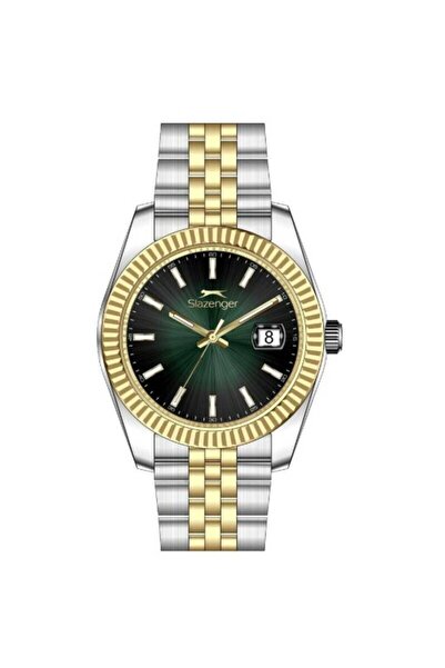 Slazenger SL.09.2509.1.02 Quartz Çelik Altın/Gri Yeşil Kadran 41 mm Erkek Kol...