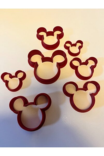 Owl Global Polimer Kil Kalıbı Mickey Mouse Desenli  7 Adet Şeker Hamuru Kalıbı