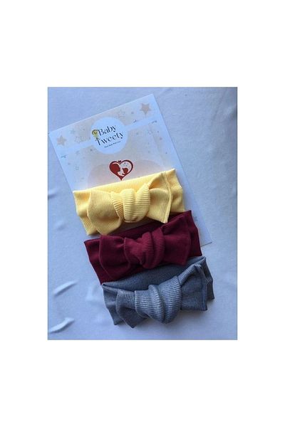 Baby Tweety Rib Baby Girl Bandanas - 3-Piece Handmade
