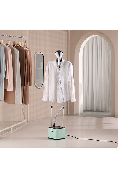 Geepas Garment Steamer with1.3L Water Tank Capacity- 1.3 Meters Flexible Hose, 11-Fabric Care Modes