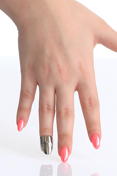 LABALABA Women's Lacquer Plated Blunt Nail Ring