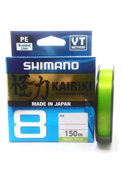Shimano Kairiki PE Mantis Green 8 Örgü İp Olta Misinası 150Mt