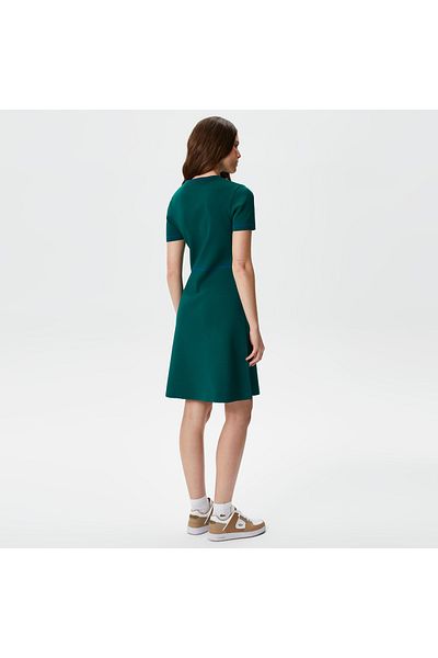 Lacoste Women's Flare Fit Green Dress