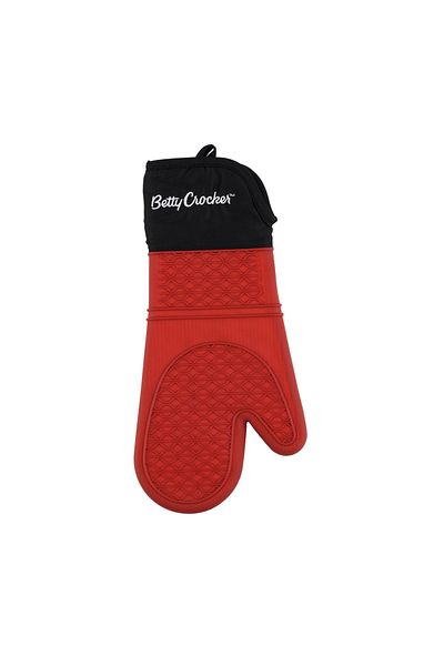 BETTY CROCKER Silicon Glove 34Cm Black & Red