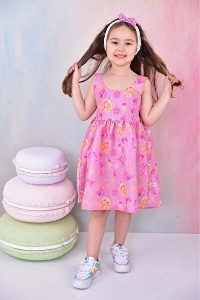 BUUFUU فستان عيد ميلاد منقوش بالرسوم المتحركة مع فيونكة