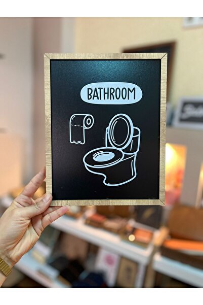 Wooden frame-Toilet Bathroom Table-Wall Decoration-Bathroom Wall Frame