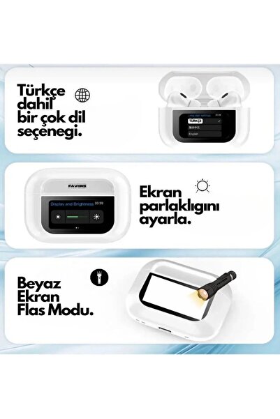 Genel Markalar Air Pro 2 Dokunmatik Ekranlı Bluetooth Kulaklık İos Android Tüm Telefonlara Uyumlu