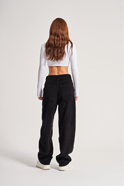 its basic Women's Velvet Ribbed Skater Pants