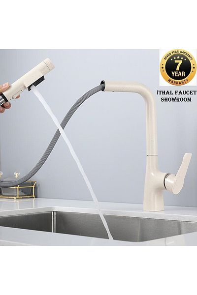 OEM 2025 New Cream Kitchen Sink Faucet with Spiral and Fountain - Water Purifier Outlet, 7 Years Warranty Imported